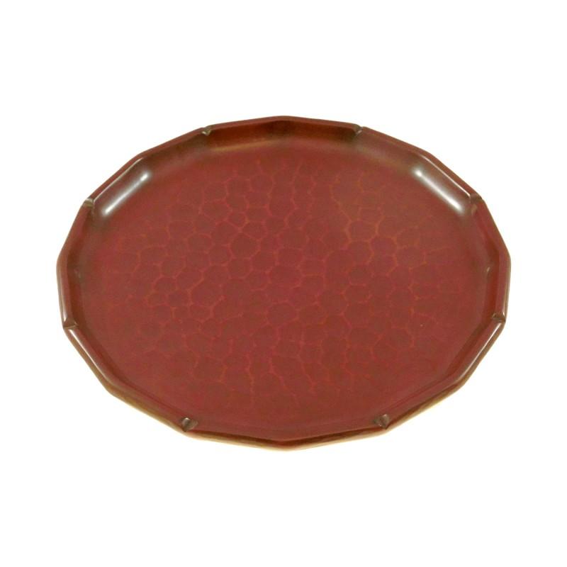 Kamakura-bori toukon tray, angled view
