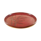 Kamakura-bori bamboo tray, angled view