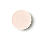 Casane Te Sakura Plate 11.5cm in Sakura pink porcelain, top view on white background