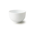 Casane Te Sencha Teacup in White Porcelain, side view on white background