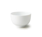 Casane Te Sencha Teacup in White Porcelain, side view on white background