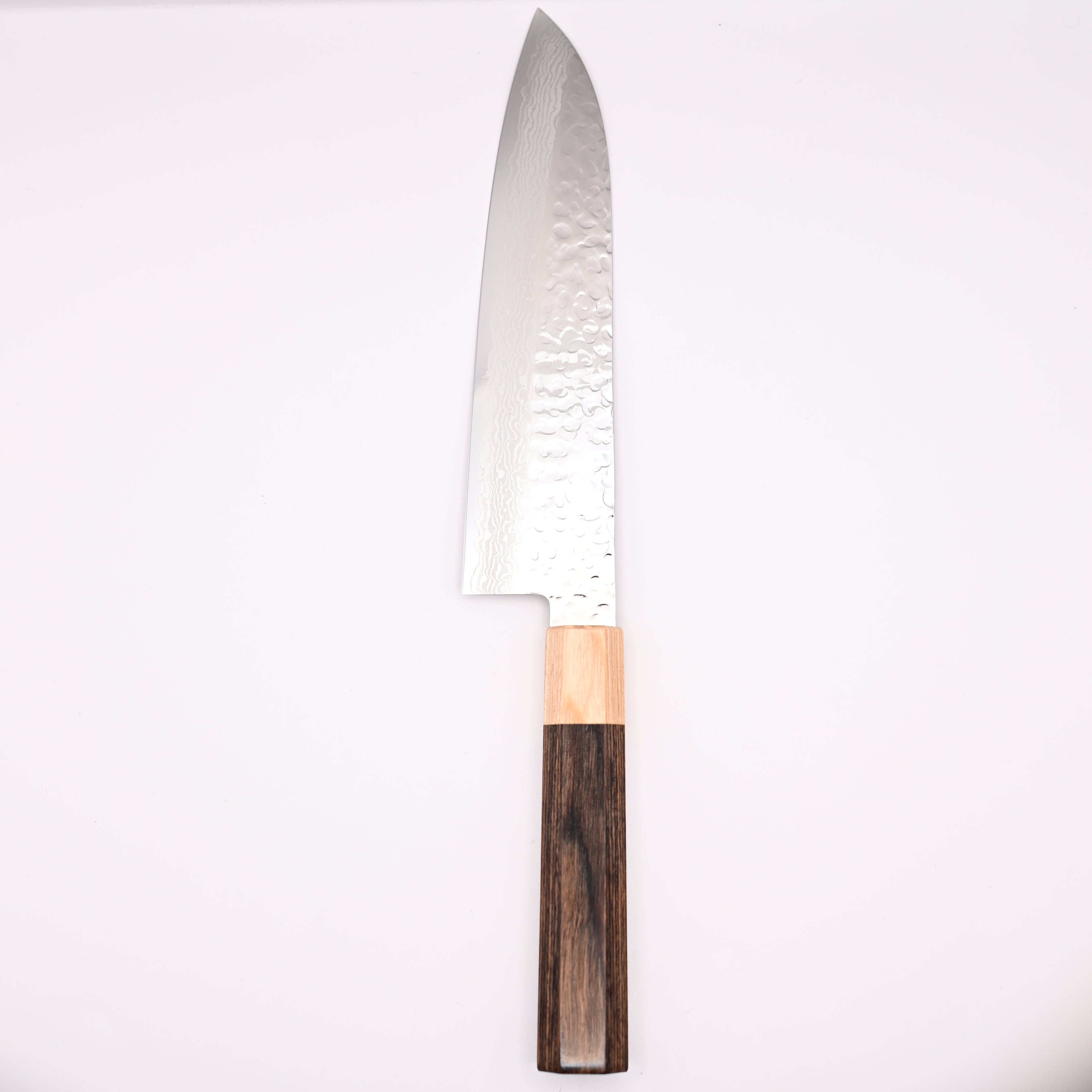 Kotetsu VG-10 Damascus Santoku 180mm, Handmade Knife, 17 Layer Hammered Finish, Stainless Steel, Seki Japan