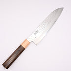 Kotetsu VG-10 Damascus Santoku 180mm, Handmade Knife, 17 Layer Hammered Finish, Stainless Steel, Seki Japan