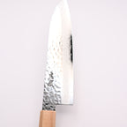 Kotetsu VG-10 Damascus Santoku 180mm, Handmade Knife, 17 Layer Hammered Finish, Stainless Steel, Seki Japan