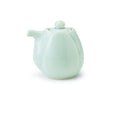 Haas 70ml Soy Sauce Pitcher in Bluegreen Celadon, side view on white background