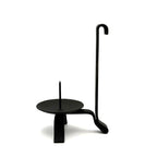 Kamoi Candle Holder iron stand with kamoi clip mechanism, side view without candle
