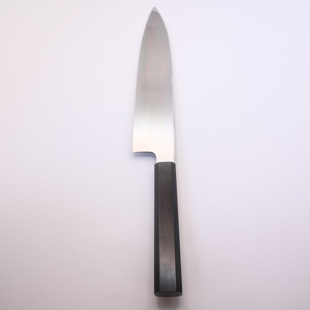 Shirasagi Blue #2 Single Bevel Gyuto 210mm Kurouchi Ebony Wa Tosa Japan