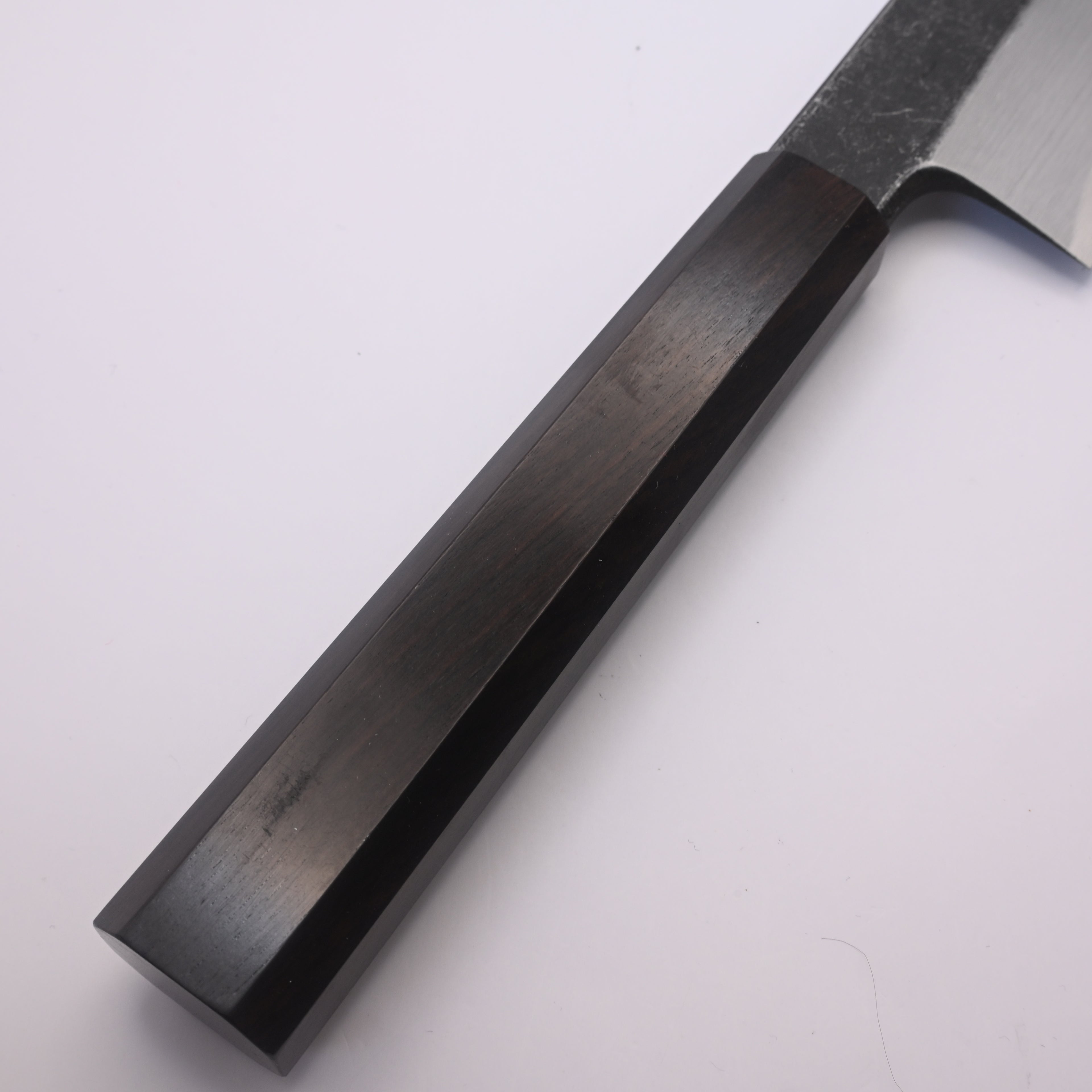 Shirasagi Blue #2 Single Bevel Gyuto 210mm Kurouchi Ebony Wa Tosa Japan