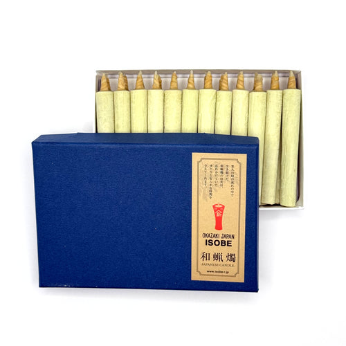 Warosoku Traditional Japanese Candles 24 pieces with blue gift box