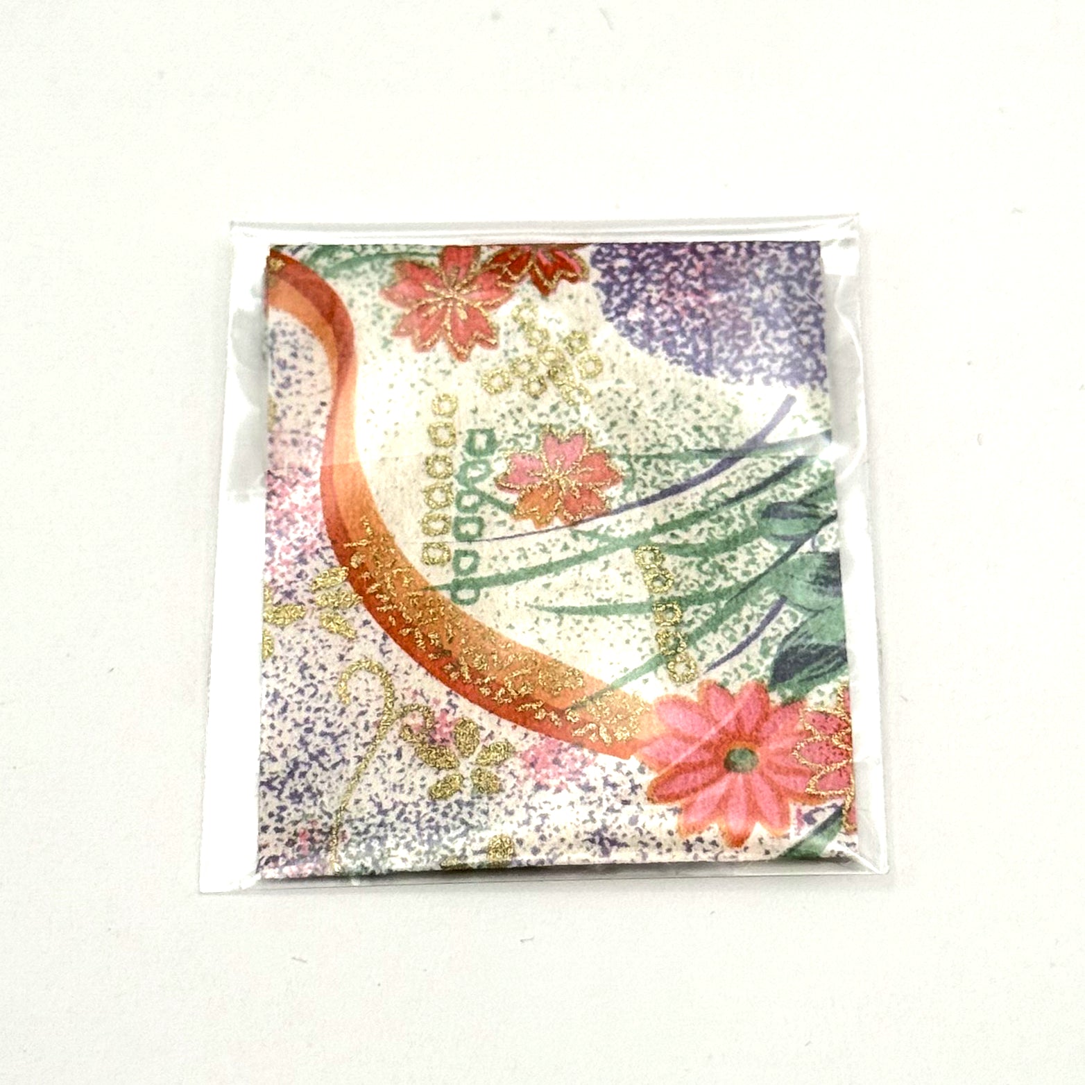 Hinoki aroma sachet with floral pattern paper packaging for Warosoku candles