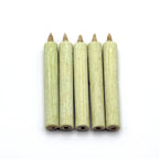 Warosoku small Japanese plant-wax candles, five candles lineup view