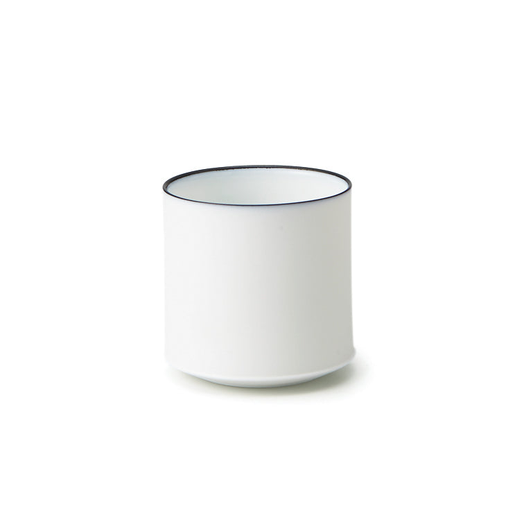 White Line Cup 200ml in Reactive Cobalt Blue, side view