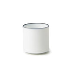 White Line Cup 200ml in Reactive Cobalt Blue, side view