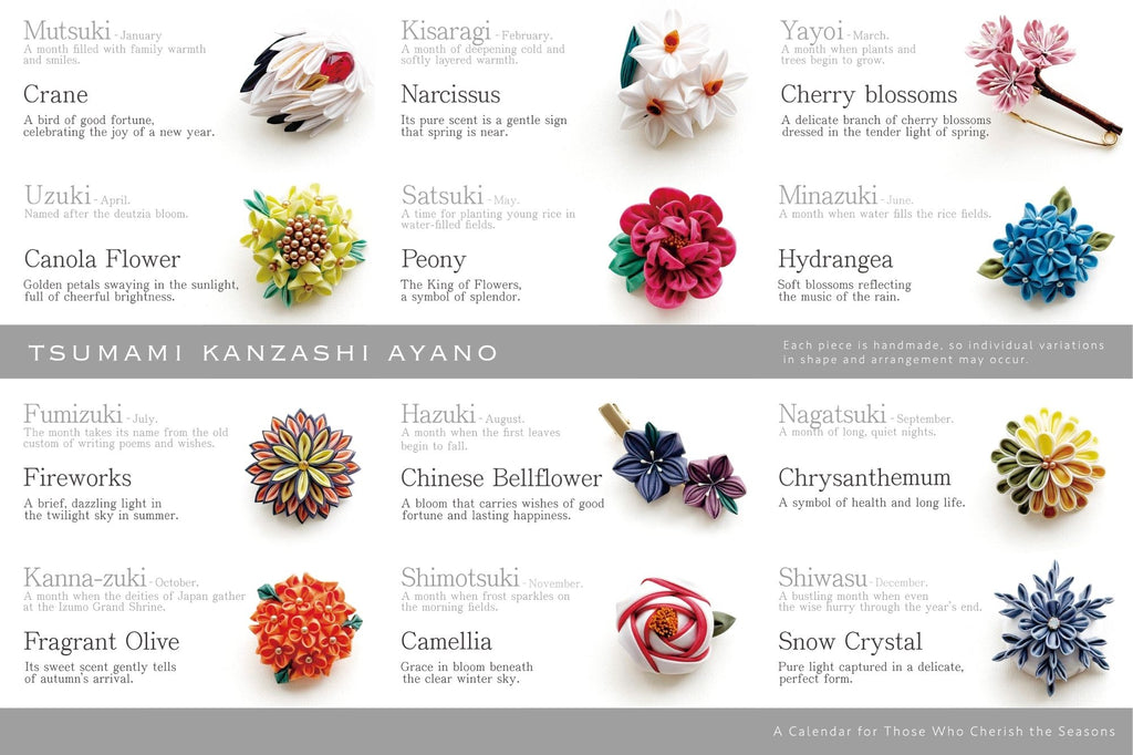 Tsumami Zaiku Brooch Deep Blue – Hydrangea Japanese Silk Flower Pin