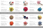 Tsumami Zaiku Brooch Deep Blue – Hydrangea Japanese Silk Flower Pin