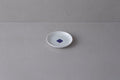 Sori Yanagi Washokki Marumon small plate 11cm, white porcelain with blue spiral pattern