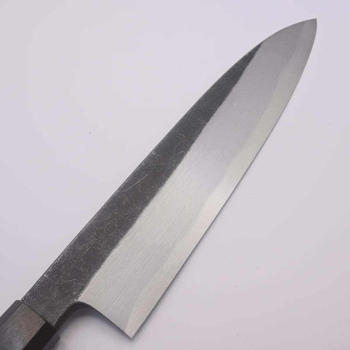 Shirasagi Blue #2 Single Bevel Gyuto 210mm Kurouchi Ebony Wa Tosa Japan