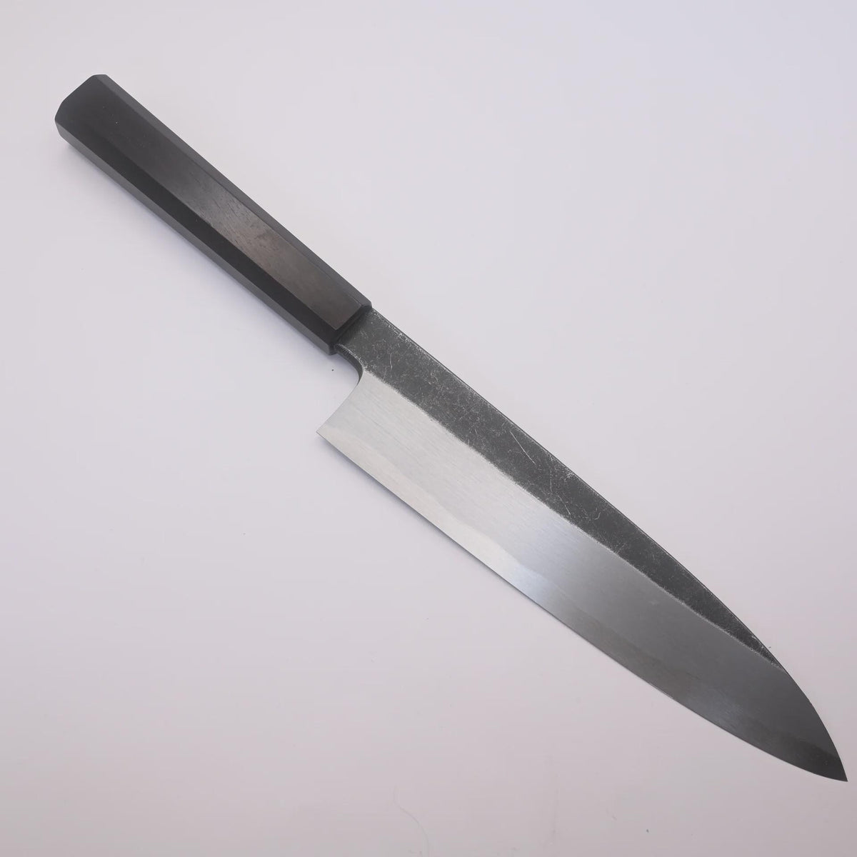 Shirasagi Blue #2 Single Bevel Gyuto 210mm Kurouchi Ebony Wa Tosa Japan
