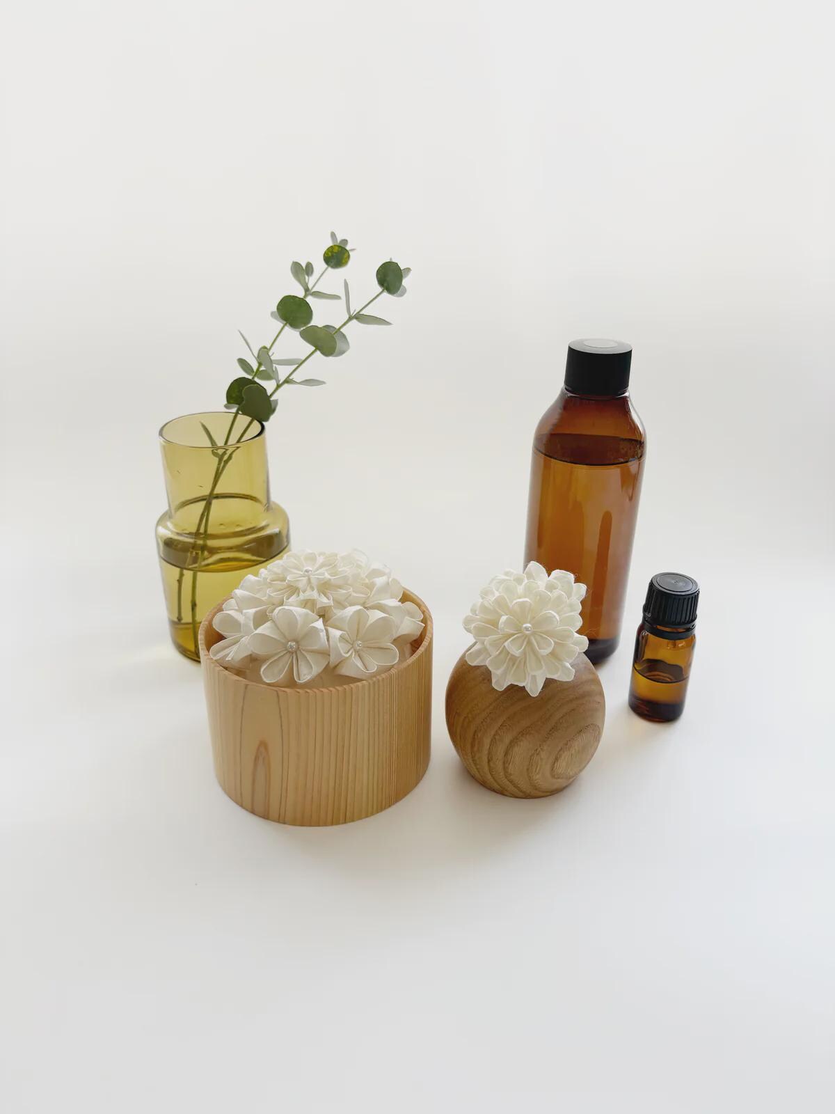 Aroma Diffuser White – Kaminoka Paper Flower Basket, Japanese Washi Interior Decor