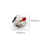 Tsumami Zaiku Brooch White – Crane Japanese Silk Flower Pin