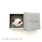 Tsumami Zaiku Brooch White – Crane Japanese Silk Flower Pin