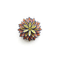 Tsumami Zaiku Brooch Purple & Orange Gradient – Fireworks Japanese Silk Pin