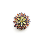 Tsumami Zaiku Brooch Purple & Orange Gradient – Fireworks Japanese Silk Pin