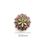 Tsumami Zaiku Brooch Purple & Orange Gradient – Fireworks Japanese Silk Pin