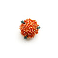 Tsumami Zaiku Brooch Orange – Kinmokusei Osmanthus Japanese Silk Flower Pin
