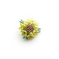 Tsumami Zaiku Brooch Yellow – Nanohana Rapeseed Flower Japanese Silk Pin