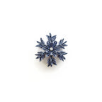Tsumami Zaiku Brooch White & Gray – Snow Crystal Japanese Silk Pin