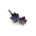 Tsumami Zaiku Hair Clip Purple – Kikyo Bellflower Japanese Silk Flower Clip