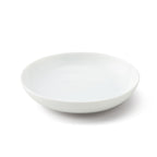 Single small **plain white Japanese porcelain dish** or side plate on a white background.